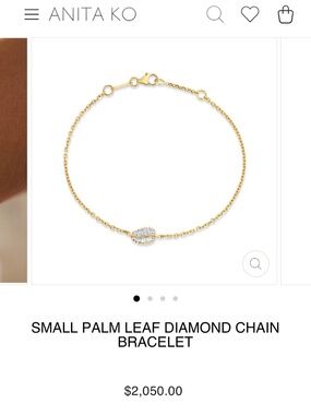 Longs jewelers 18k gold and diamond bracelet 6.5”